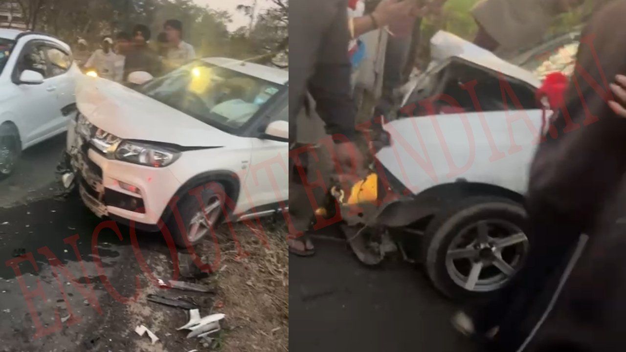 Barwala – Ambala Highway पर 4 गाड़ियों की टक्कर, 7 लोग घायल, देखें वीडियो