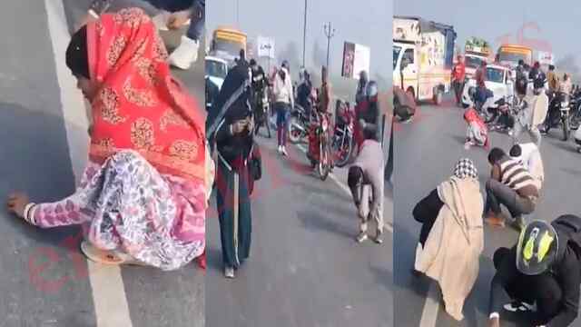 Highway पर बाइक से गिरी चांदी, लोगों में लूटने की मची होड़, लगा 1Km लंबा जाम, देखें वीडियो