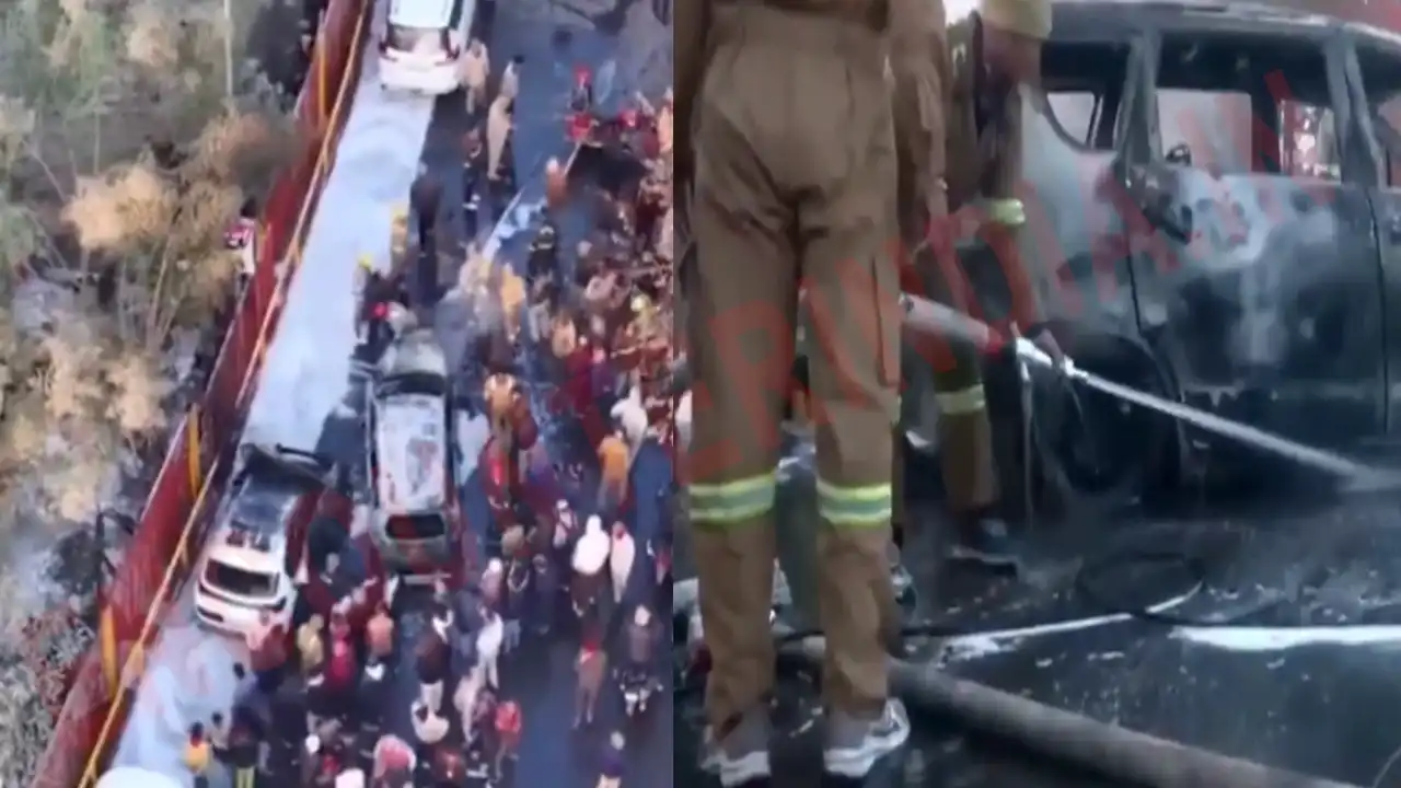 महाकुंभ में फिर आग लगने से मचा हड़कंप, 2 गाड़ियां जलीं, देखें वीडियो