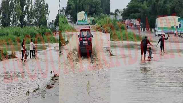 Punjab News: बारिश से 8 जिलों में बिगड़े हालात, जान जोखिम में डालकर चौं से निकल रहे लोग, देखें वीडियो