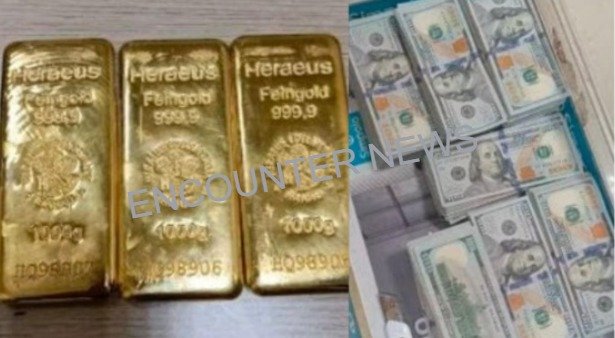 3 किलो Gold और विदेशी करेंसी सहित 6 गिरफ्तार