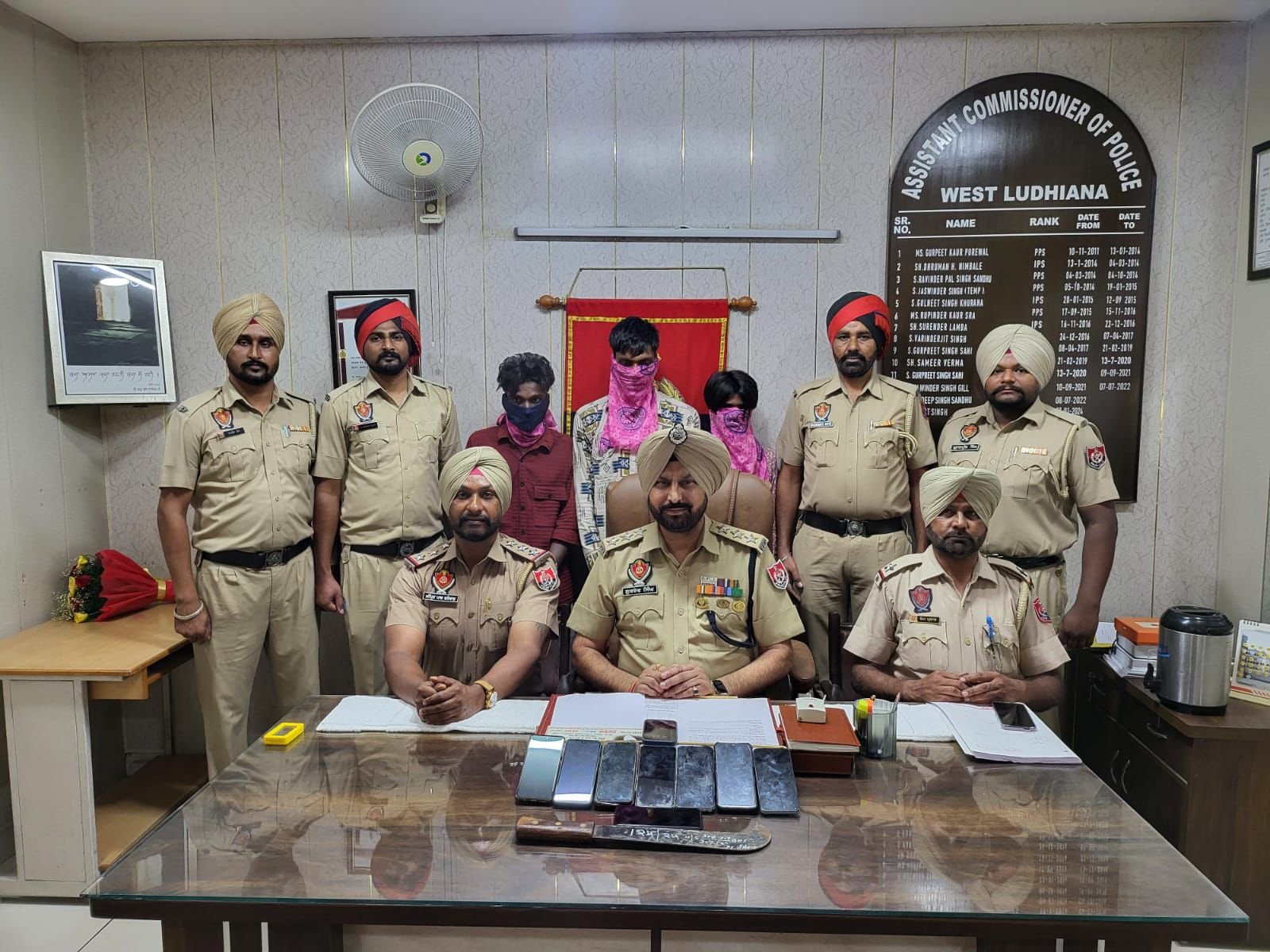 Punjab : 4 बाइक व 8 मोबाइल फ़ोन सहित 3 गिरफ्तार