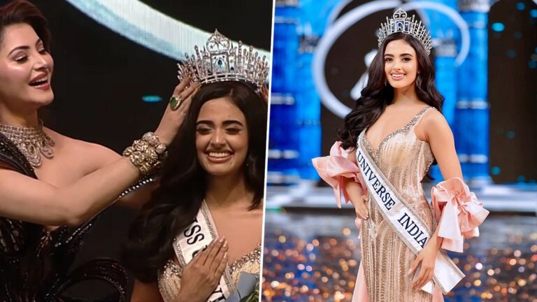 Actress Urvashi ने इस Model के सिर सजाया Miss Universe India 2024 का खिताब