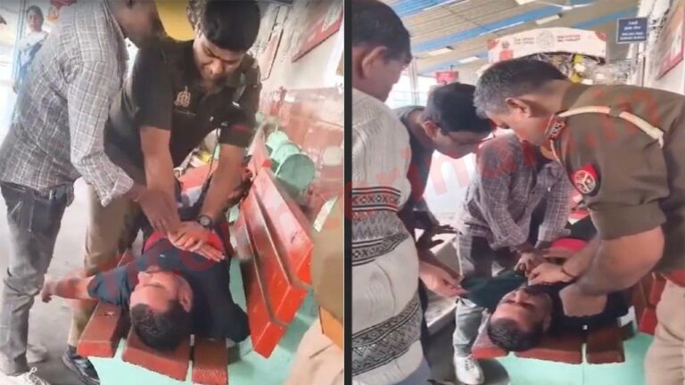 Train का इंतजार कर रहे युवक को GRP कर्मी ने मौत के मुंह से बचाया, जाने मामला