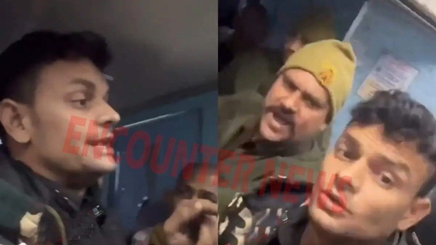 200 रुपए को लेकर Train में Army और Police के जवान में हुई तीखी नोकझोक, वीडियो वायरल