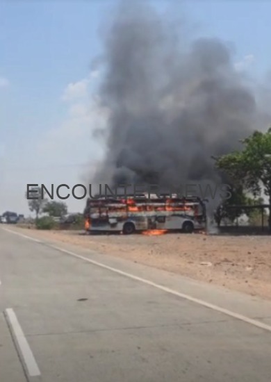 Bus मेें लगी भीषण आग, 50 यात्री थे सवार