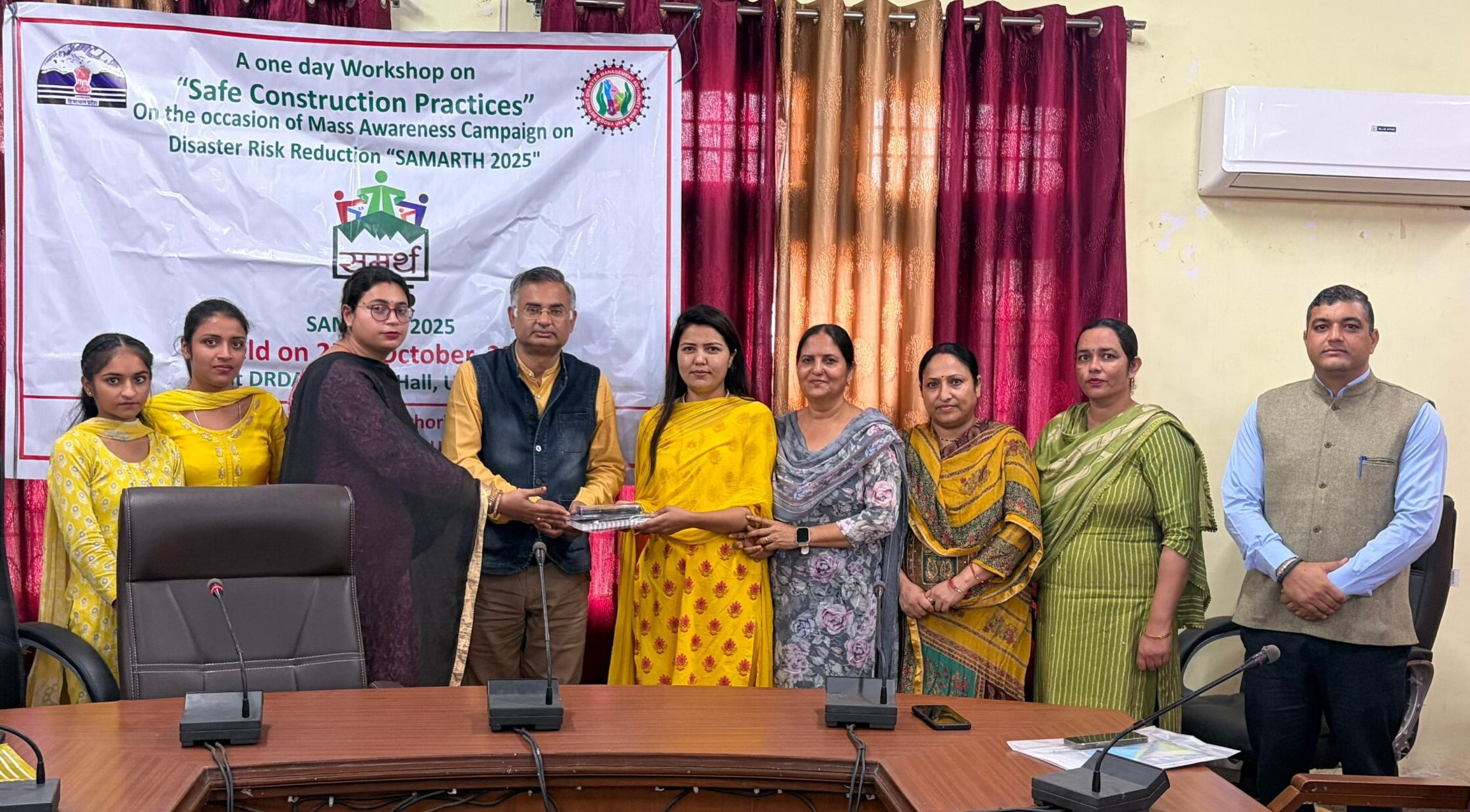 आपदा जोखिम न्यूनीकरण एवं समर्थ कार्यक्रम के तहत ऊना में कार्यशाला आयोजित