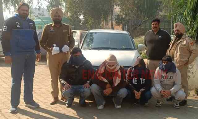 Punjab News: 200 ग्राम हेरोइन और कार बरामद, 4 आरोपी गिरफ्तार