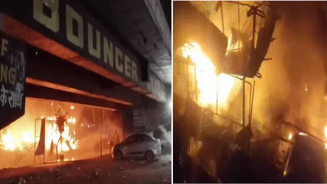 पटाखा गिरने से Restaurant में लगी आग, 5 Cylinder फटे, एक की मौत