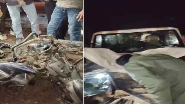 बड़ा हादसाः बोलेरो और बाइक की आमने-सामने टक्कर में 4 की मौत, वाहनों के उड़े परखच्चे