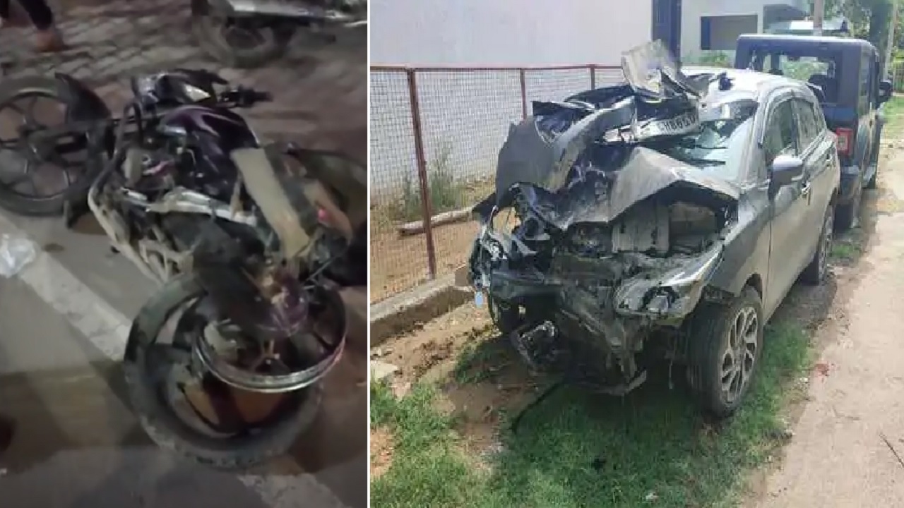 मंदिर से लौट रहे बाइक सवार Accountant और उसकी पत्नी को Car ने मारी टक्कर, मौत