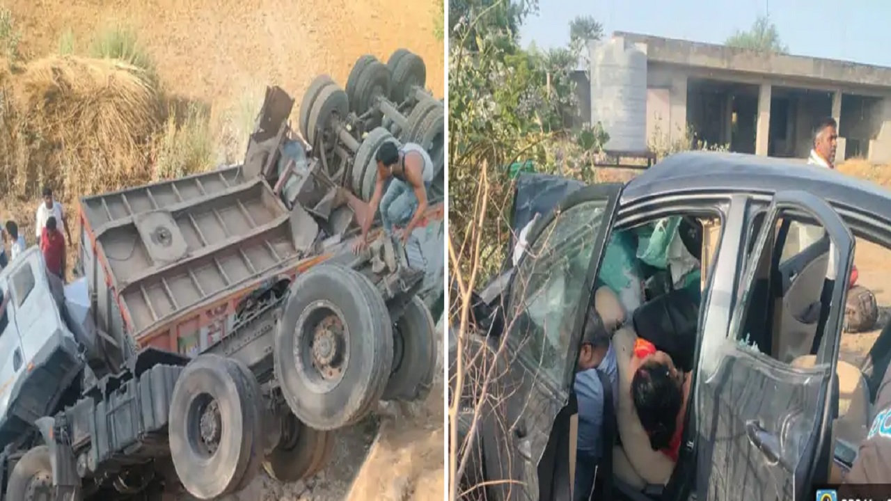 Car-Trailer में भीषण टक्कर, एक ही परिवार के 5 लोगों की मौत