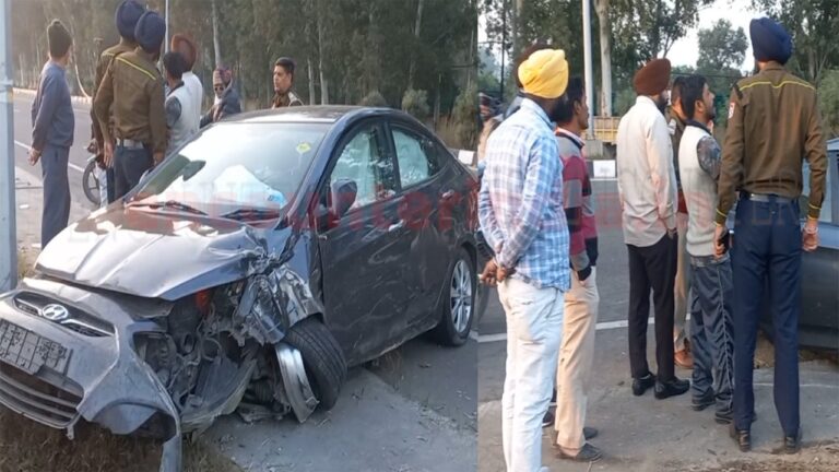 Punjab News: Bypass पर Divider से टकराकर पलटी तेज रफ्तार Car, चारों टायर फटे, देखें वीडियो