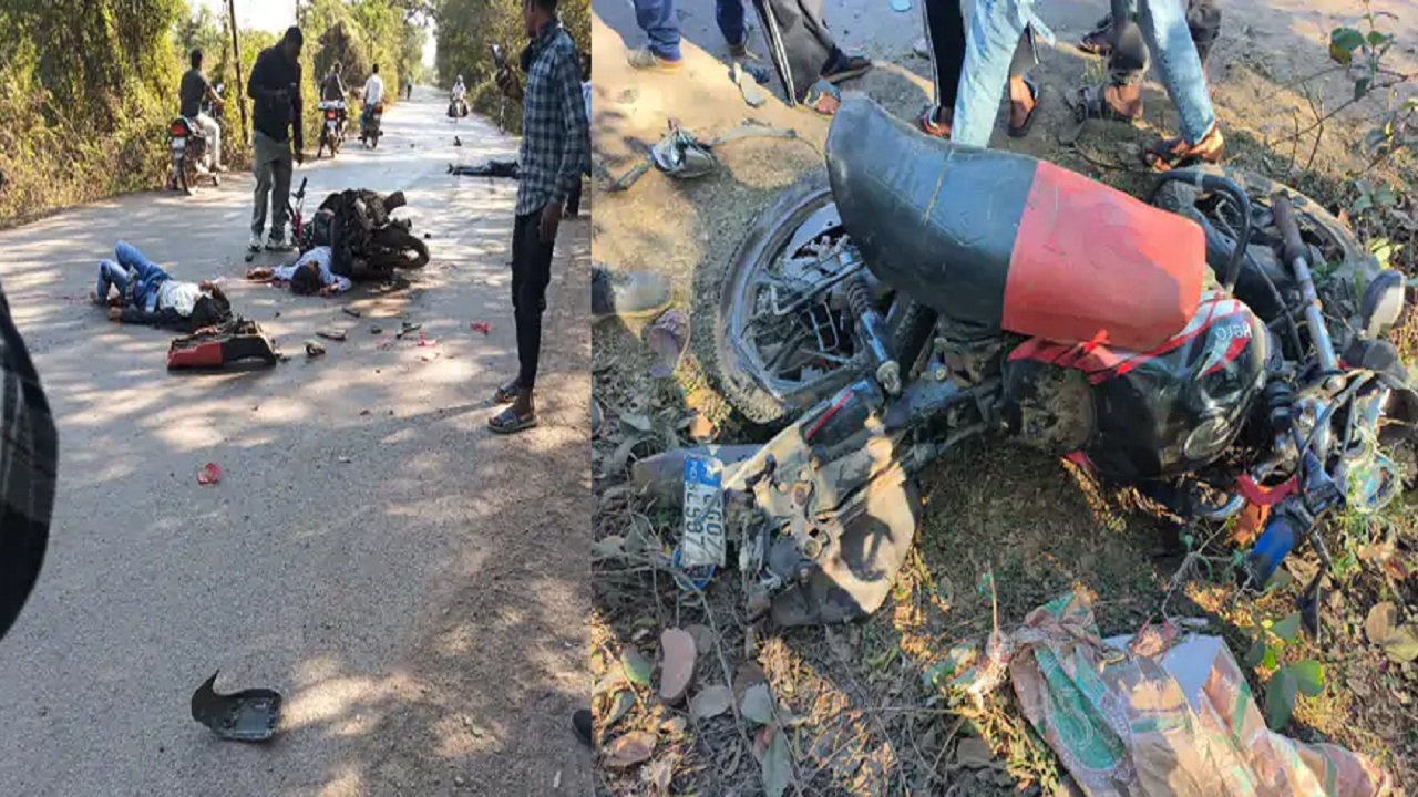 बाइक की ट्रक से जोरदार टक्कर, 2 की मौत, 1 घायल