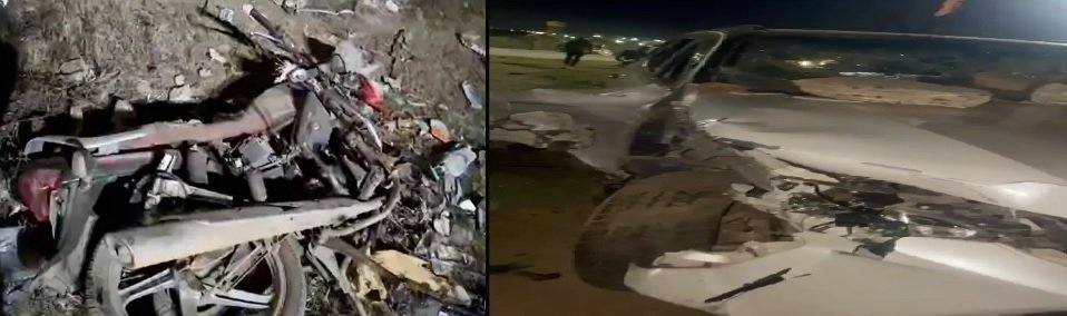 नशे में धुत Fortuner चालक ने 2 बाइक सवारों को रौंदा, गुस्से में आई भीड़ ने तोड़ी गाड़ी