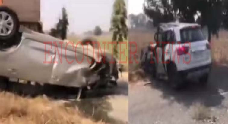 Punjab News: Innova, Brezza और SUV में हुई भीषण टक्कर, खुले एयरबैग, देखें वीडियो
