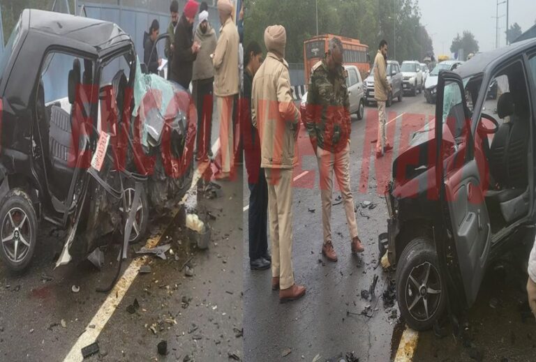 Punjab News: Highway पर भीषण सड़क हादसे में 5 घायल, गाड़ी के उड़े परखच्चे, देखें वीडियो