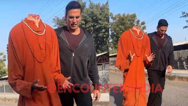 बिना गर्दन के आदमी के साथ नजर आए Akshay Kumar, Social Media पर Viral हुआ Video