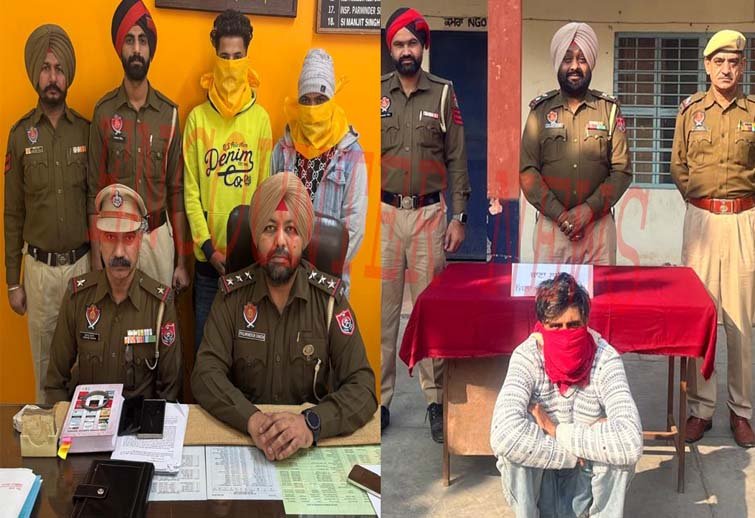 Jalandhar News: हत्या और ड्रग तस्करी के मामले में वांछित 3 भगौड़े गिरफ्तार