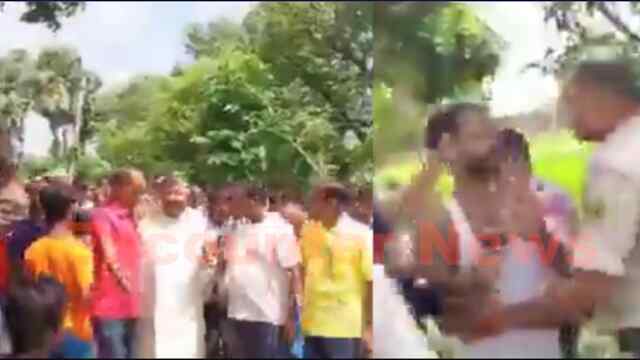 कैबिनेट मंत्री और विधायक का लोगों ने किया घेराव, 1 KM तक भगाया, बॉडीगार्ड सहित कई घायल, देखें वीडियो