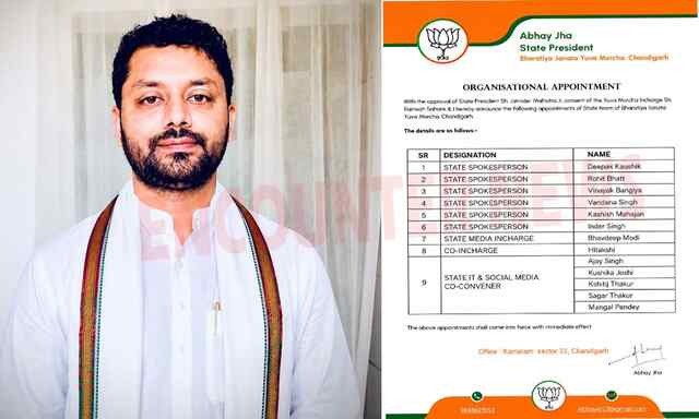 दीपक कौशिक बने State Spokesperson, युवा मोर्चा संगठन को मिली नई मजबूती