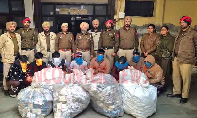 Punjab News: हेरोइन, 1.60 लाख की ड्रग मनी, हथियार सहित 4 कारें बरामद, 11 गिरफ्तार