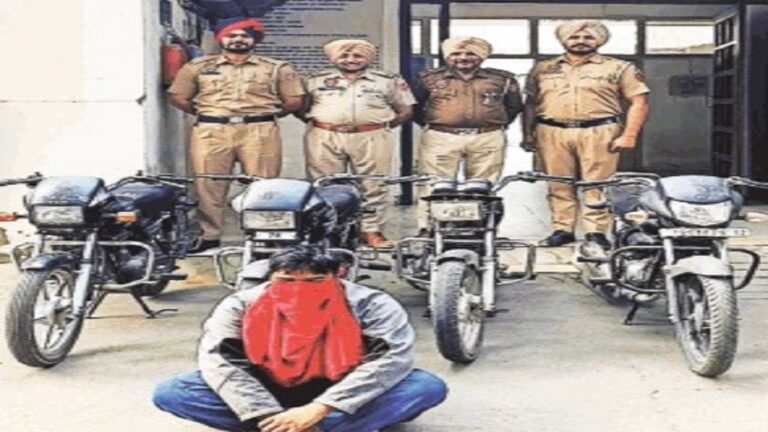 Jalandhar News : चोरी की वारदातों को अंजाम देने वाला गिरफ्तार, 4 बाइक बरामद
