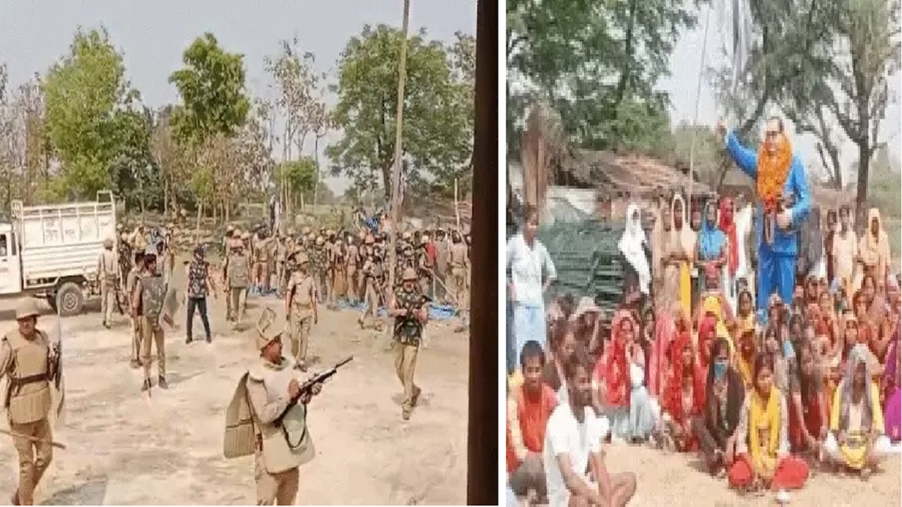 बाबा साहेब Ambedkar की प्रतिमा को लेकर बवाल, महिला Inspector समेत 6 घायल