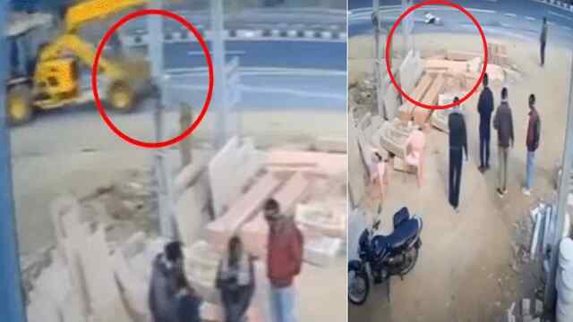पैदल चल रहे बुजुर्ग को क्रेन ने कुचला, क्षत-विक्षत होकर सड़क पर चिपका शव