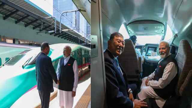 Narendra Modi ने किया Bullet Train में सफर, भारत के ड्राइवरों से की मुलाकात