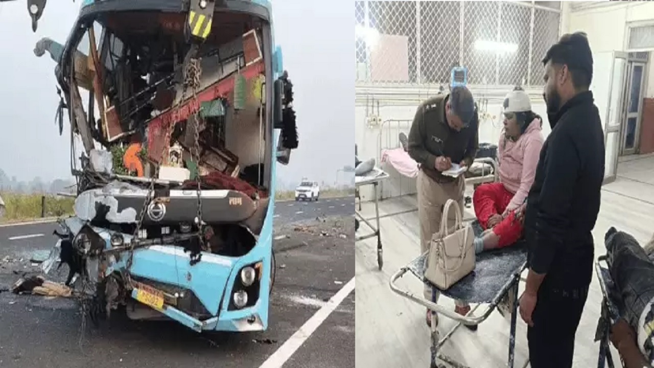 Sleeper Bus हुई हादसे का शिकार, 2 की मौत, 12 लोग घायल