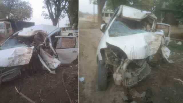 बारातियों की Car अनियंत्रित होकर खाई में गिरी, Air Force जवान समेत 4 की मौत