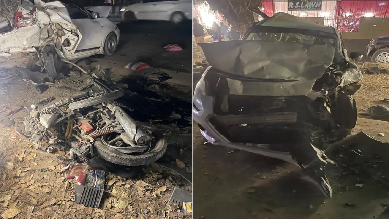 तेज रफ्तार Car ने कई वाहनों को मारी जबरदस्त टक्कर, 2 की मौत, कई लोग घायल
