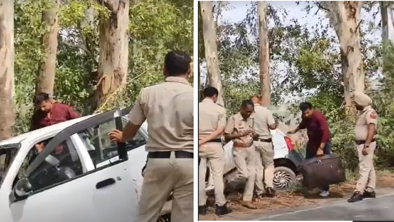 Haryana News: बेकाबू कार पेड़ से टकराई, परिवार के 4 लोग जख्मी