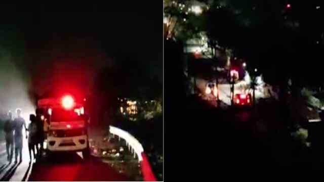 Car और स्कूटी में जबरदस्त भिड़ंत, रेलिंग तोड़कर नीचे गिरे दोनों वाहन, 3 की मौत