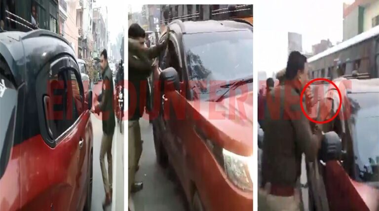 व्यक्ति ने नाके पर नहीं रोकी कार, पुलिस कर्मी ने ईंट मारकर तोड़ा शीशा, ये सामान हुआ बरामद, देखें वीडियो