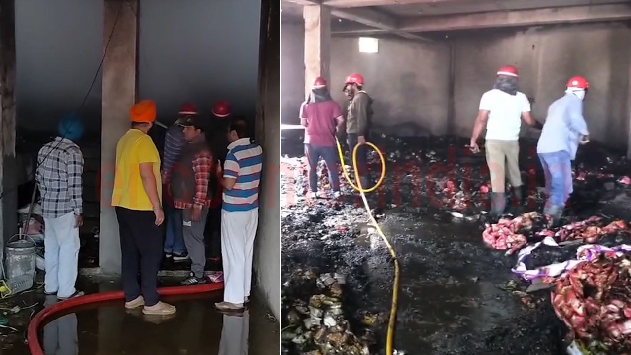Punjab News: Confectionery के गोदाम में लगी भीषण आग, सामान जलकर राख, देखें वीडियो