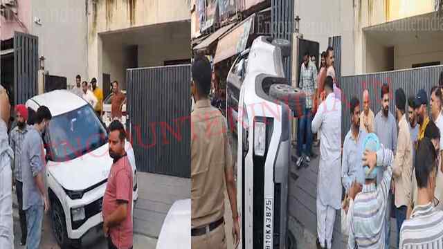 Punjab News: गाड़ी पलटी बाल बाल बची महिला चालक, सीसीटीवी में कैद घटना, देखें वीडियो