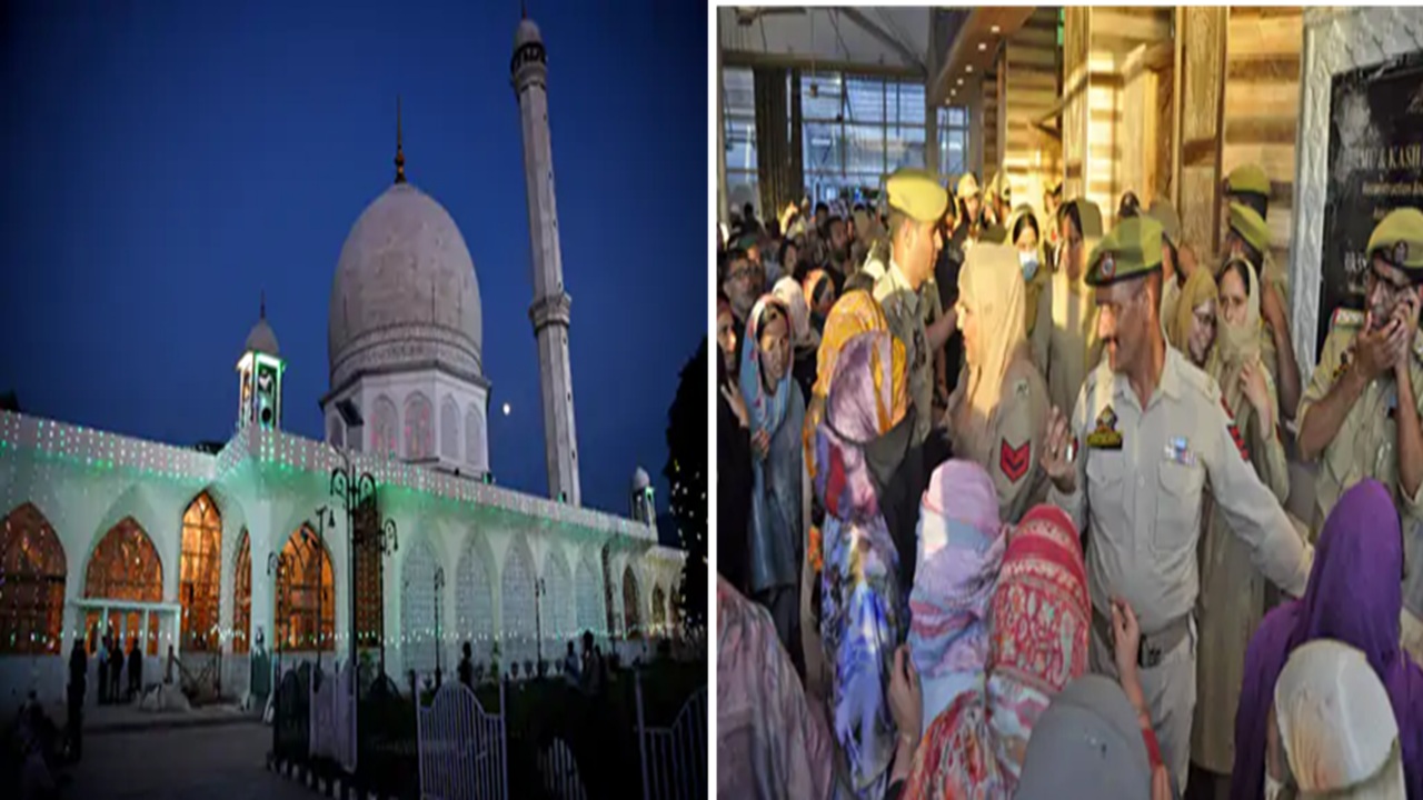 हजरतबल दरगाह में अशोक स्तंभ से छिड़ा विवाद, भीड़ ने शिलापट्ट तोड़कर राष्ट्रीय प्रतीक हटाया