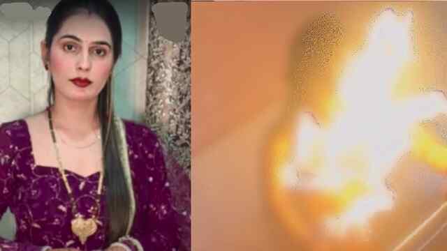 दहेज में 35 lakh ना लाने पर पत्नी को लगाई आग, पति-सास ने लात घूसों से पीटा