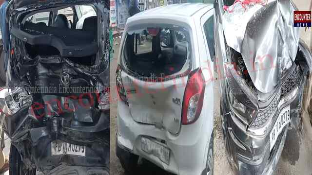 Punjab News: लाइटों पर खड़ी गाड़ियों में तेज रफ्तार कार ने मारी टक्कर, 3 घायल, देखें वीडियो