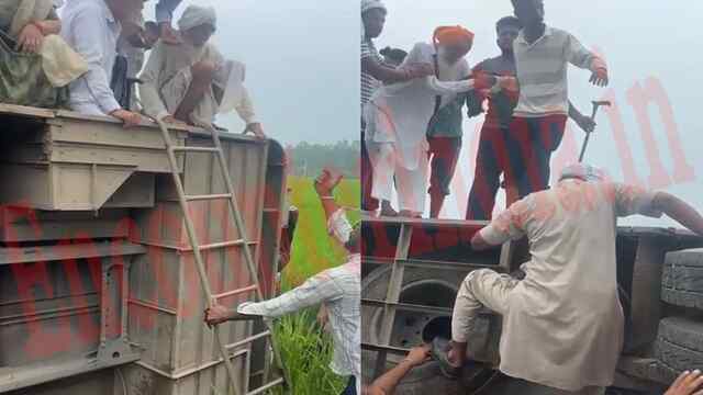 Punjab News: खेतों में पलटी सवारियों से भरी बस, सड़क किनारे मिट्टी कटने से हुआ हादसा, देखें वीडियो