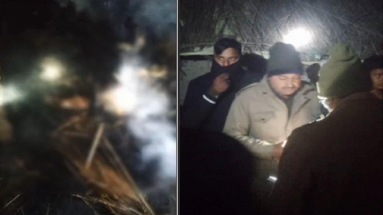 झोपड़ी में लगी भीषण आग, अंदर सो रहा बुजुर्ग जिंदा जला