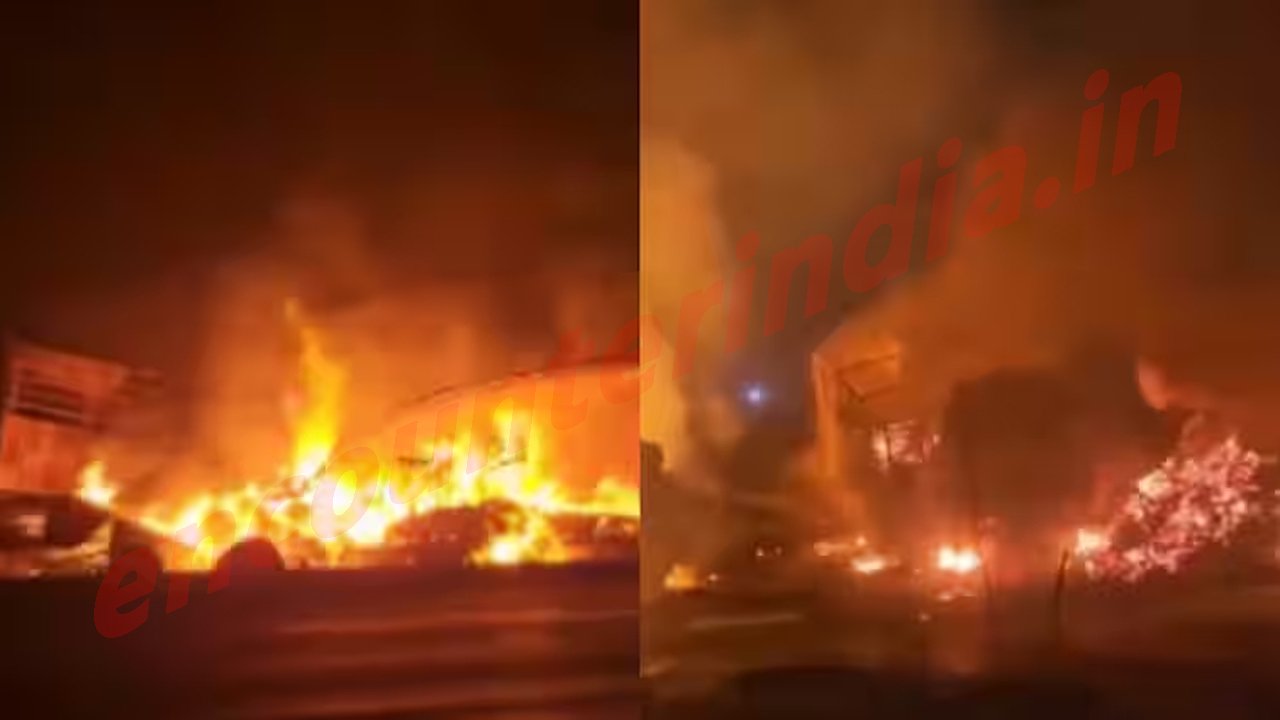 Highway पर वाहनों में हुई भीषण टक्कर, 2 की मौत, 3 घायल