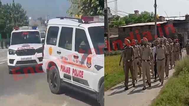 Punjab News : पंचायती चुनावों को लेकर Police ने निकाला फ्लैग मार्च, देखें वीडियो