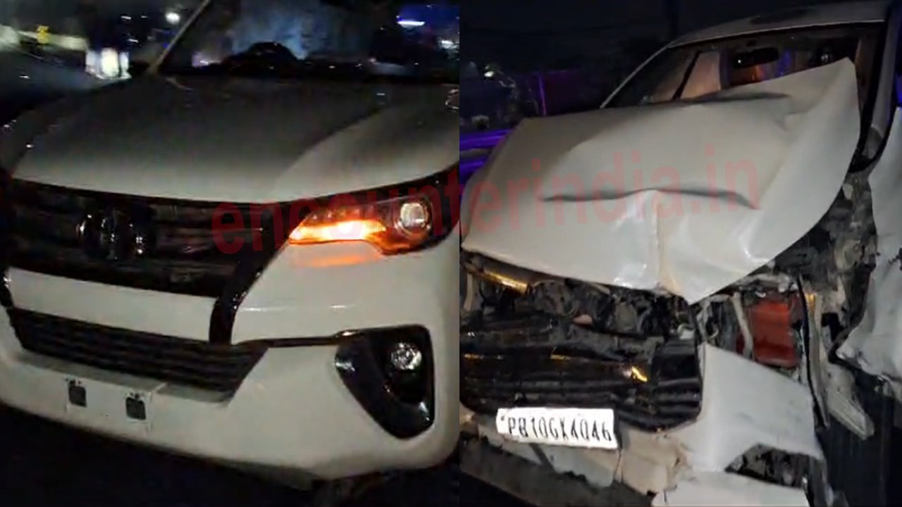 Punjab News : Fortuner व Innova की जोरदार टक्कर, लगे मारपीट के आरोप, देखें वीडियो