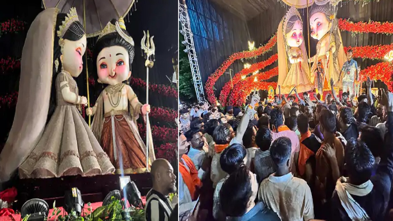 भगवान गणेश की AI प्रतिमा को लेकर बवाल, पंडाल में बजे आइटम Song को लेकर फूटा गुस्सा, देखें वीडियो