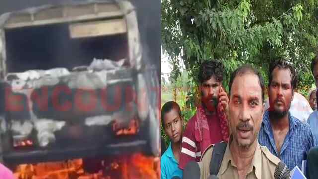 Highway पर यात्रियों से भरी Bus में लगी आग, लोगों ने कूदकर बचाई जान, देखें वीडियो