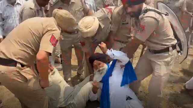 Punjab News: इस इलाके में किसान और पुलिस आमने-सामने, जमकर हुआ हंगामा, देखें वीडियो