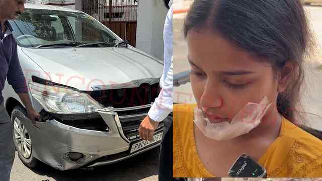 Jalandhar News: मेन चौक पर इनोवा और एक्टिवा की टक्कर में कॉलेज की छात्रा घायल, देखें वीडियो